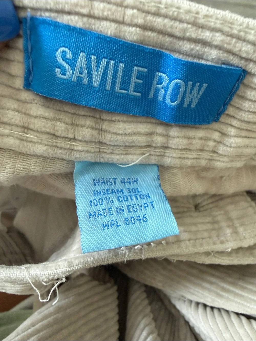 Men's Light Beige Corduroy Pants - Casual Comfort